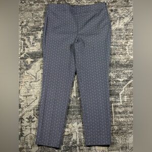 NWT TALBOTS Chatham Ankle Dress Pants Womens Size 12 Navy and White Polka Dot